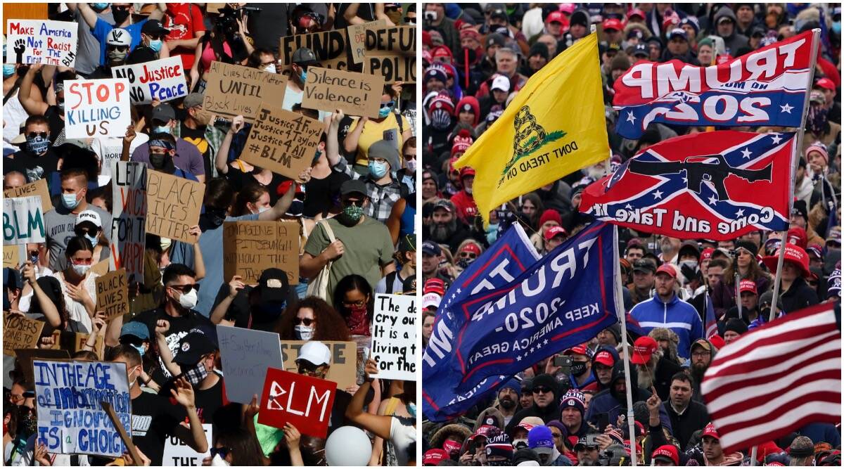 comparison between Black Lives Matter protests and Capitol riots